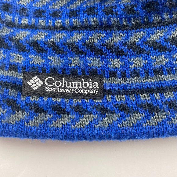 Vintage Columbia Hat Cap Beanie Youth One Size Fits All Wool Acrylic - Picture 3 of 6